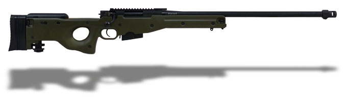 Accuracy International AW .308 26' Plain bbl,Std Brake, Pic Rail, Green Fixed, Butt Spike