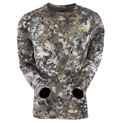 Sitka Core Lt Wt Crew - LS Optifade Elevated II X Large|10033-EV-XL