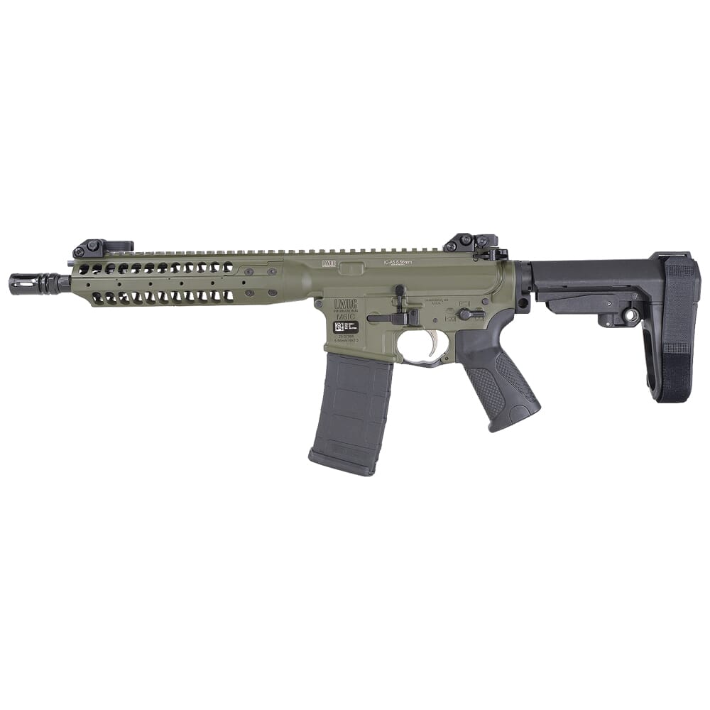 LWRC IC-A5 .300 Blackout 10.5" 1:7" 1/2x28 Bbl OD Green Pistol w/SBA3 Brace ICA5P3ODG10SBA3