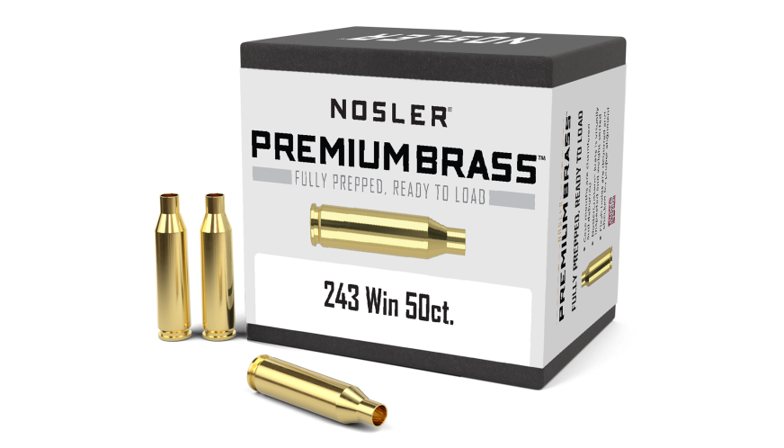 Nosler Premium Brass Box Brass - 243 WIN (50ct) Brass 10105