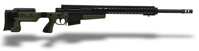 AX 6.5 Creedmoor 24" Barrel, SAS Brake, Green, Flush Cups, 16" tube