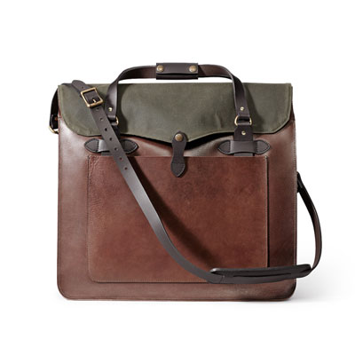 Filson Large Leather Tote Dark Brown 70139204135