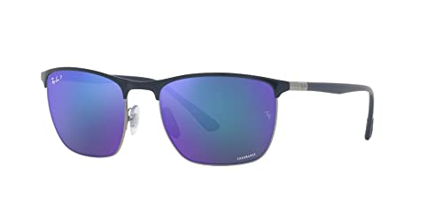 Ray-Ban  Blue on Gunmetal Polar Mirror Blue 0RB3686-92044L57