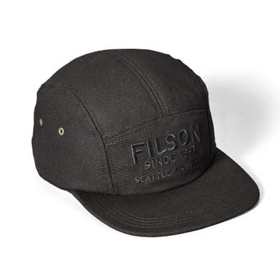 Filson 5-Panel Cap Black FCO-006343 FIL-30256-Black-