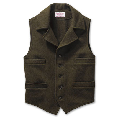 Filson MD Green Mackinaw Western Vest 10057