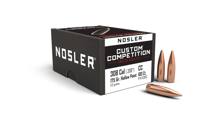 Nosler Custom Competition CC - 30 175g HPBT (100ct, M/P of 3) Bullets 53952