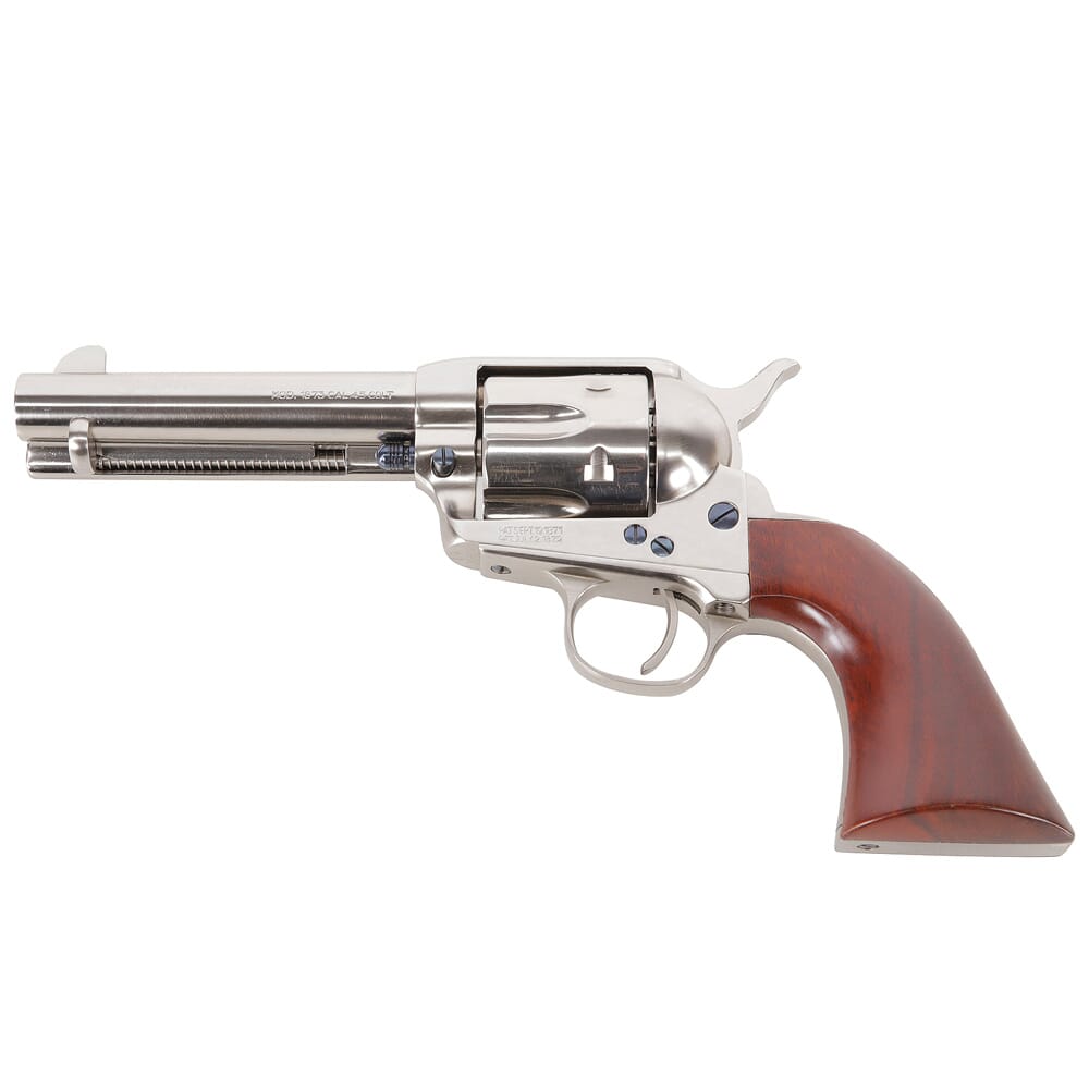 Uberti 1873 Cattleman Nickel .45 Colt 4.75" Bbl F/N Plated Steel NM 6rd Revolver 344102