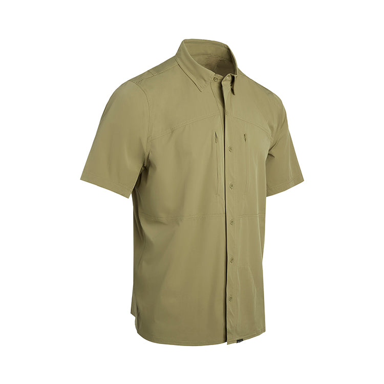 Pnuma Outdoors Shooter Shirt Short Sleeve, Dried Herb Color XL SS-SS-DH-XL