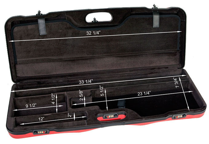 Negrini One Gun Two Bbl 33.5" Case Red/Black/Black Trim 1652LX-TS/5013
