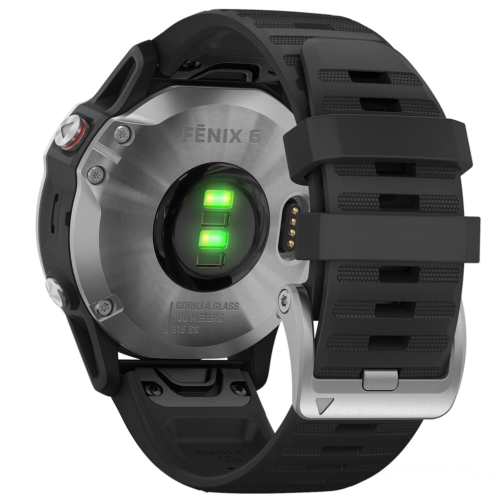 Garmin fenix 6 Silver w/Black Band Smartwatch 010-02158-00