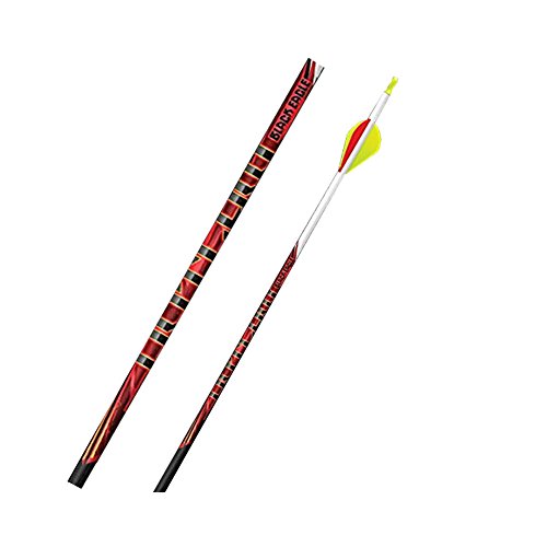 Black Eagle 19/64&quot; Factory Fletched Arrow Outlaw 6pk White Crested .005&quot;-300 152