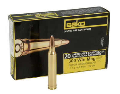 Sako 300 WIn Mag 180gr Super Hammerhead Rifle Ammunition