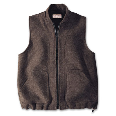 Filson SM Brown Mackinaw Wool Vest Liner FIL-10033-BR