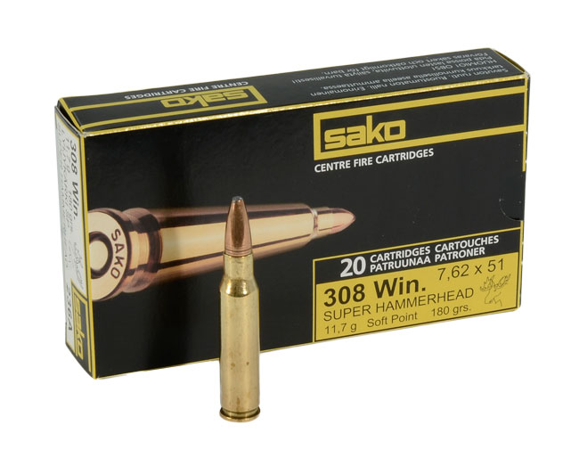 Sako 308 WIn 180gr Super Hammerhead Rifle Ammunition