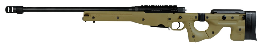 Accuracy International AE MK III 260 Remington 24 inch Plain bbl Muzzle Brake Dark Earth Folding Sto AE26024PTSM1PFO0SDEACFB0F0N