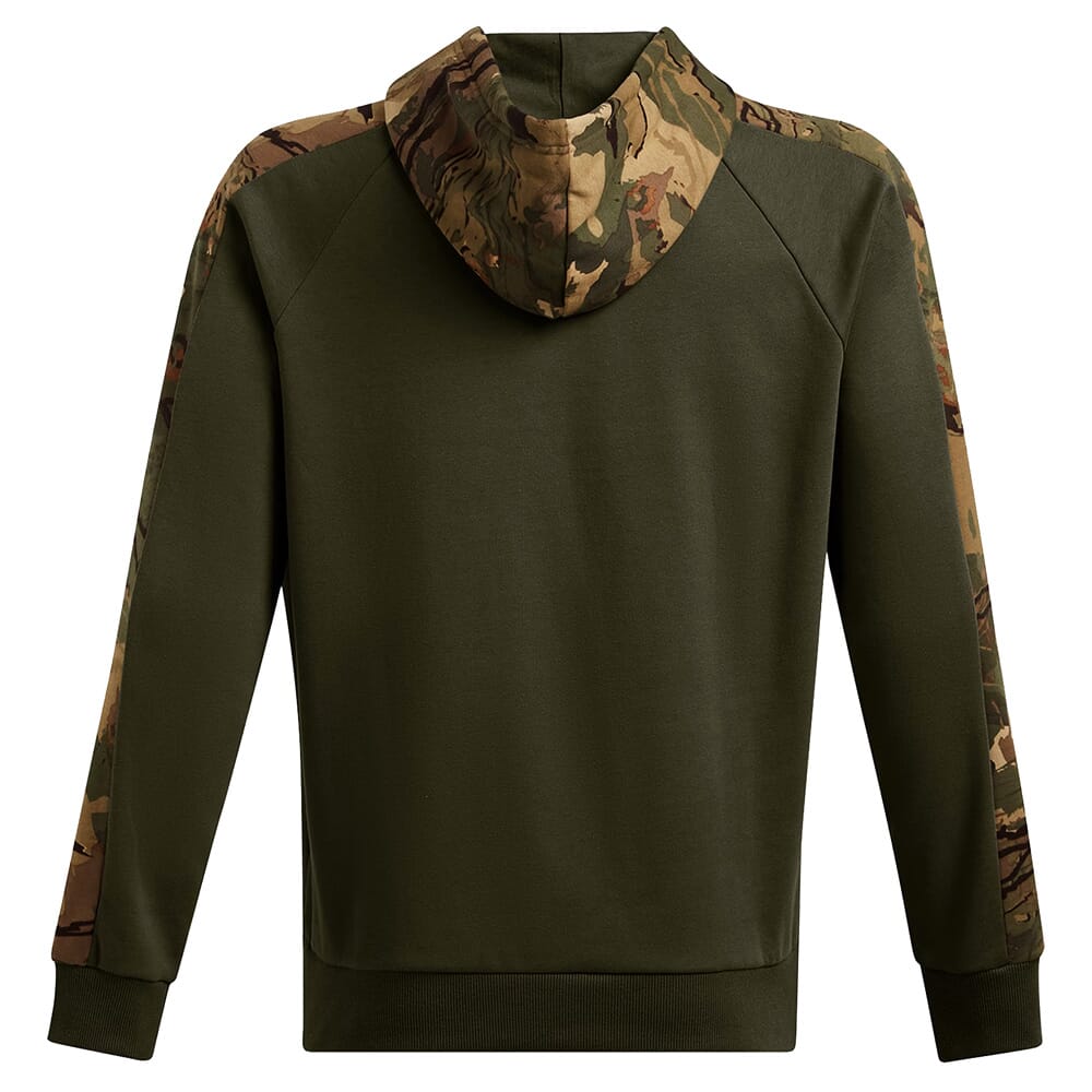 Under Armour Rival Fleece Camo Blocked Hoodie Marine OD Green/Black 3XL 1388087-390005