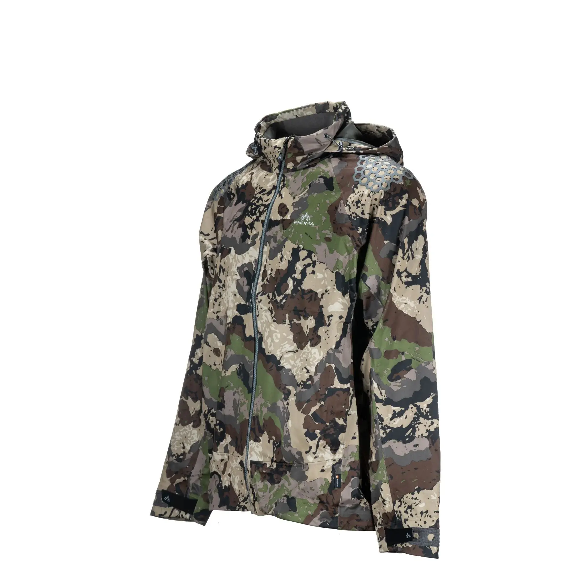 Pnuma Outdoors 3L Rain Jacket, Caza Camo XLT 3L-JK-CZ-XLT