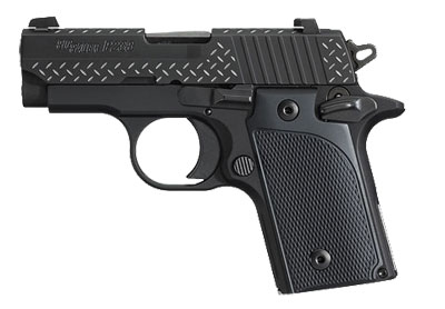 BLACK DIAMOND PLATE, Black Nitron w/ Diamond Plate Engraving, SLITE, Black G-10 Grips 238-380-BDP