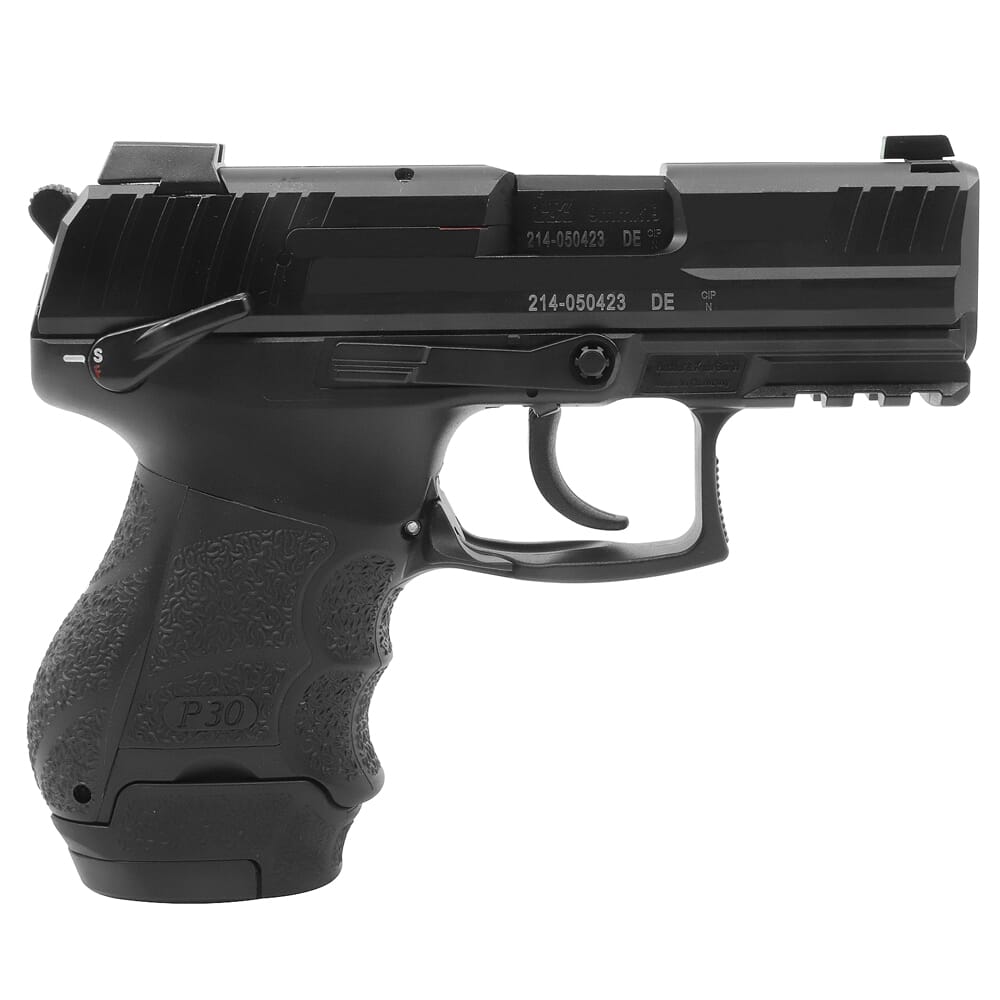 HK P30SKS Subcompact (V3) 9mm DA/SA Pistol w/ Ambi. Safety/Rear Decocking Button (1) 13rd and (2) 10rd Mag and Night Sights 81000546