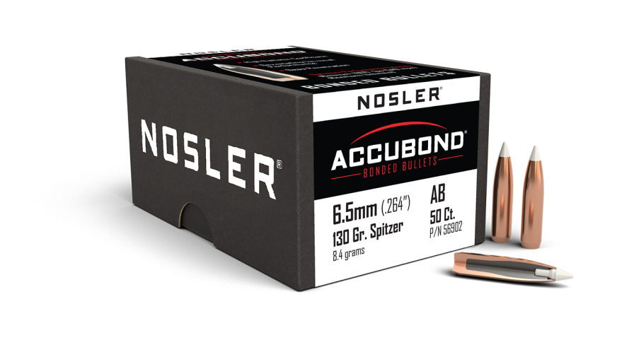 Nosler AccuBond AB - 6.5mm 130g SP (50ct, M/P of 3) Bullets 56902
