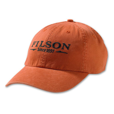 Filson Burnt Orange Logo Chino Cap 60075