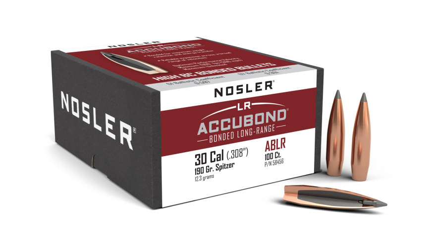 Nosler AccuBond Long Range ABLR - 30 190g SP (100ct, M/P of 3) Bullets 58456