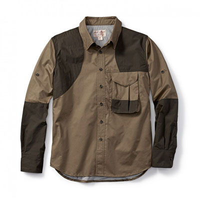 Filson Front Loading Shooting Shirt RH Tan w/ Olive SM 10525