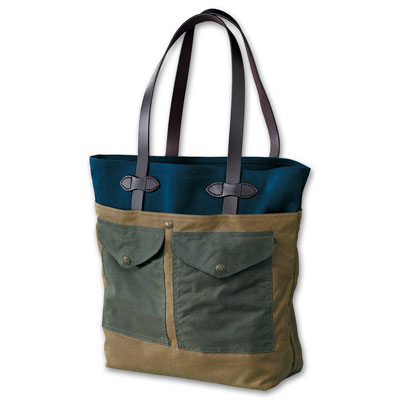 Filson MD Navy/Dark Tan Tall Tote FIL-70085-YT