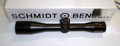 Schmidt & Bender PMII 10x42 P3 Mildot reticle - Excellent condition with faint ringmarks. Item #UB1