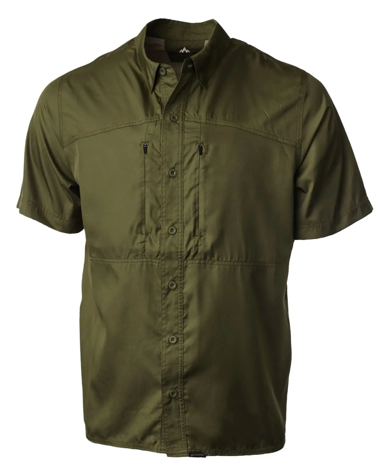 Pnuma Outdoors Short Sleeve Shooting Shirt Dark Olive PSSSSCY