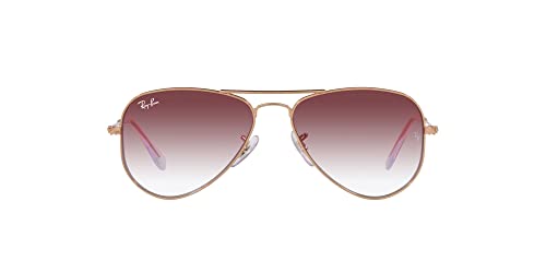 Ray-Ban Junior Aviator Rose Gold Clear Gradient Dark Violet 0RJ9506S-2918H52