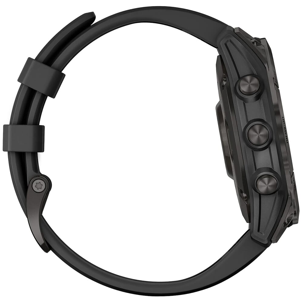 Garmin fenix 7S Sapphire Solar Carbon Gray DLC Titanium w/Black Band Smartwatch 010-02539-24