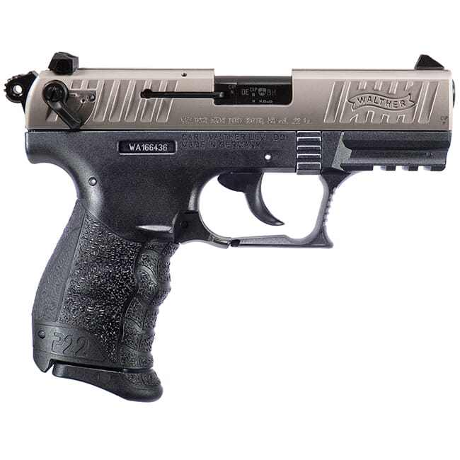 Walther P22Q .22lr Nickel 10 Round Pistol w/ 2 Magazines 5120725
