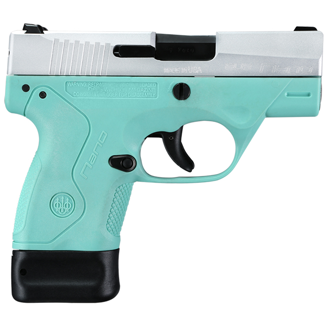 Beretta BU-9 Nano RE Blue Frame 9mm Single 6+8rd Mag Pistol JMN9S75