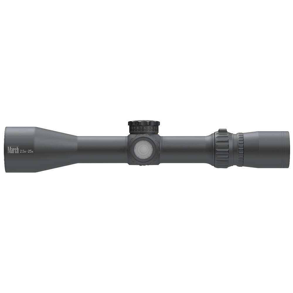 March Compact Tactical 2.5-25x52mm SFP MTR-FT Reticle 1/4MOA 6Level Illum Riflescope D25V52TI-MTR-FT