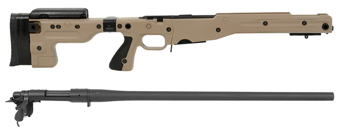 Remington 700P 5R 308 Win with Accuracy International AT Pale Brown Folding Chassis