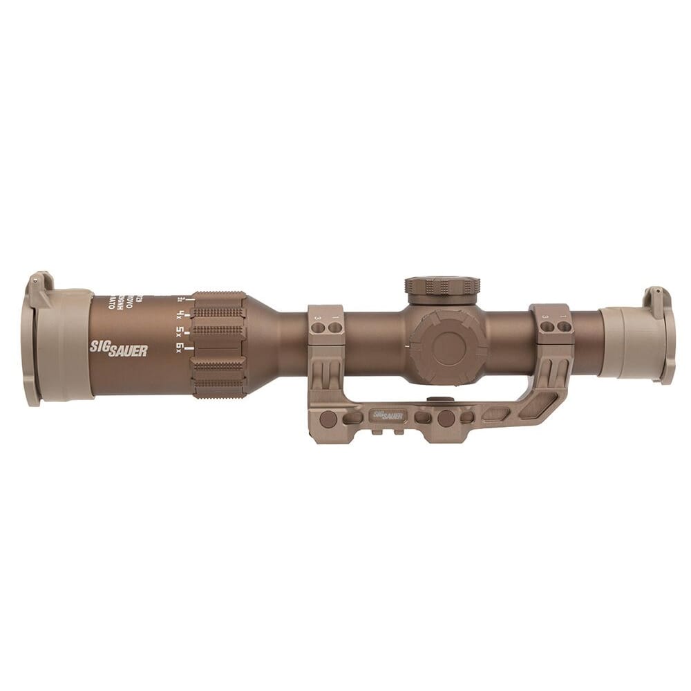 Sig Sauer TANGO6T 1-6x24mm, 30mm FFP, DWLR-556 Ilum Reticle, 0.2 MRAD, FDE, DVO Riflescope SOT61DVO
