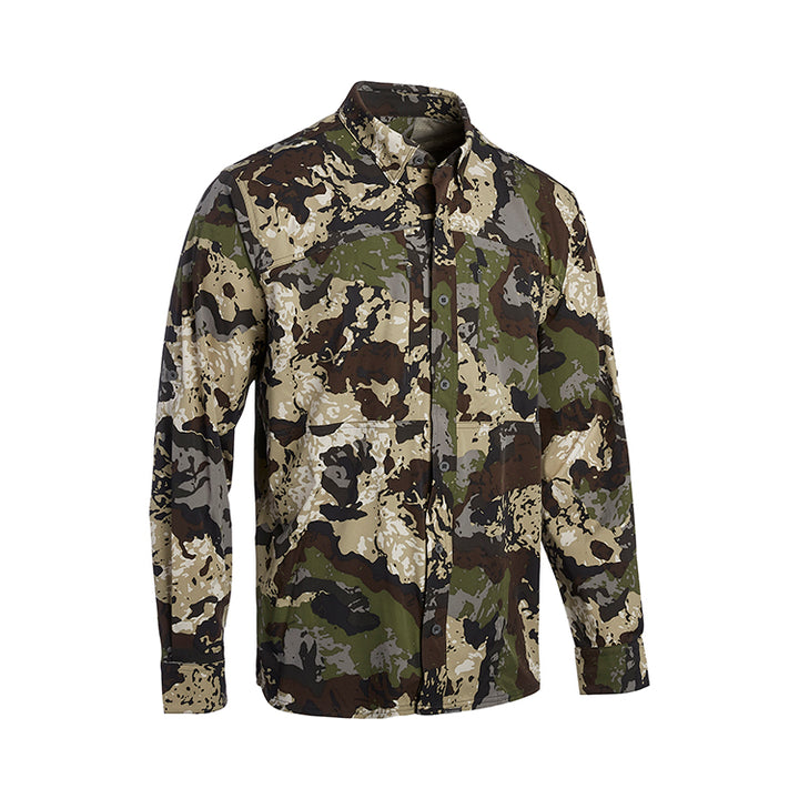 Pnuma Outdoors Shooter Shirt Long Sleeve, Caza Camo XL SS-LS-CZ-XL