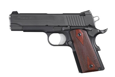 RCS, Dehorned, Alloy Frame, Black Nitron Finish, Low Profile Night Sights, Wood Grips 1911CO-45-BSS-RCS