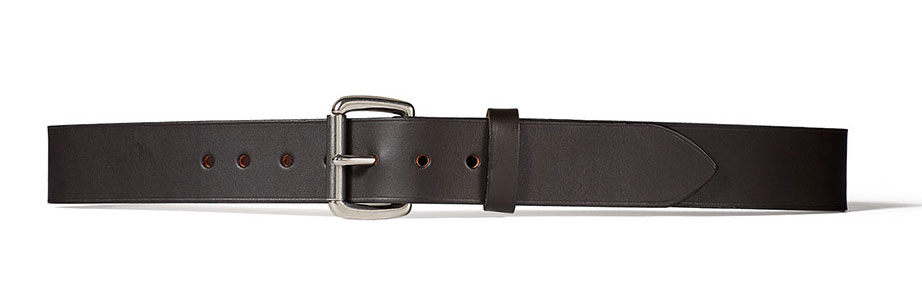 Filson 34 Brown/Stainless 1.5" Leather Belt 63202198210