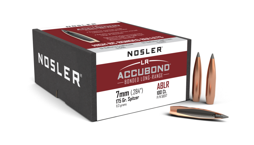 Nosler AccuBond Long Range ABLR - 7mm 175g SP (100ct, M/P of 3) Bullets 58517