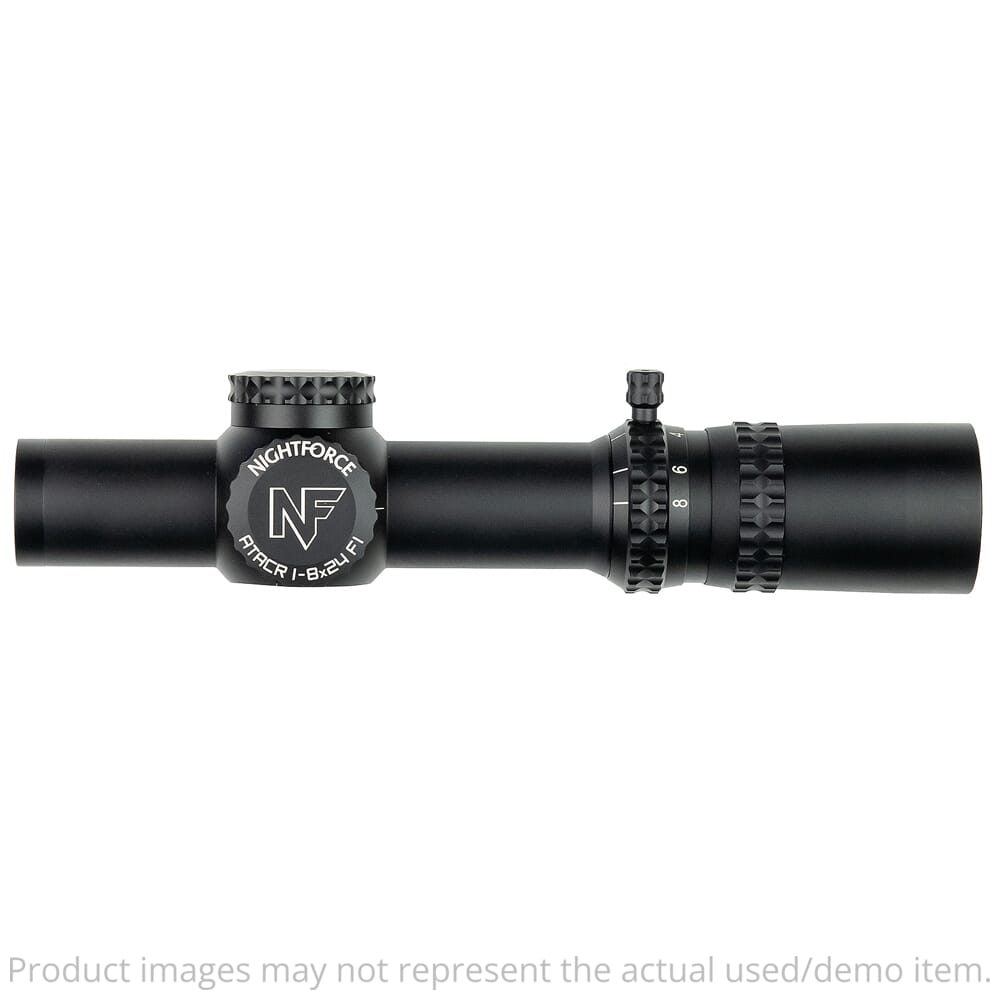 Nightforce USED ATACR 1-8X24mm F1 .1 Mil-Radian NVD PTL FC-DMX C653 Light Mount Marks UA4948