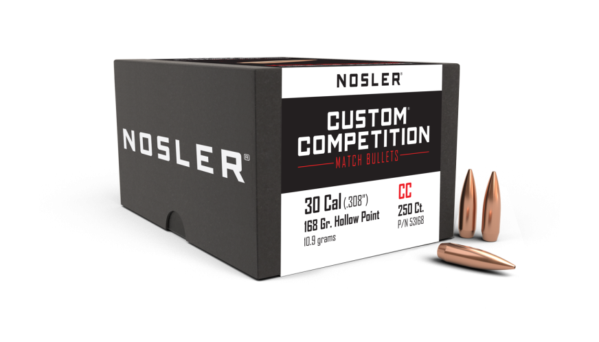 Nosler Custom Competition CC - 30 168g HPBT (250ct, M/P of 1) Bullets 53168