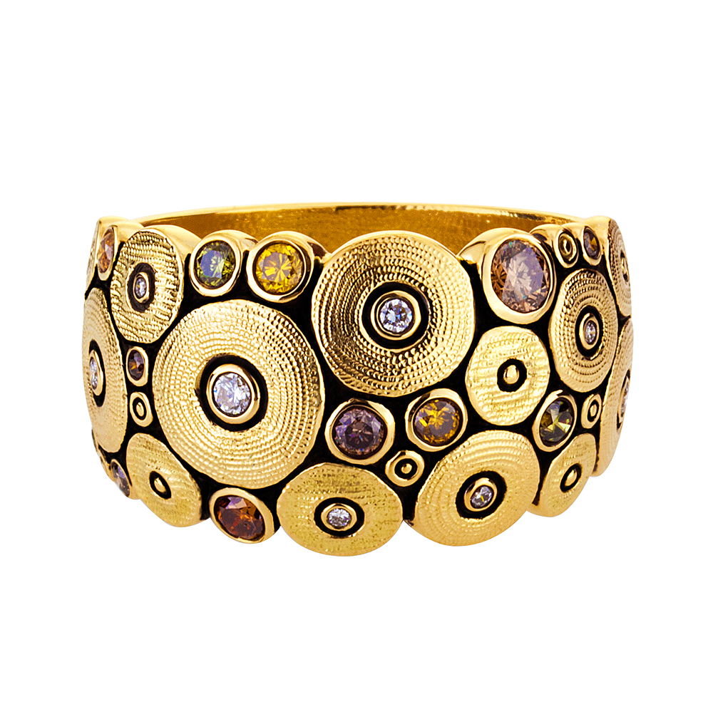 Alex Sepkus 18K and Diamond "Ocean" Ring