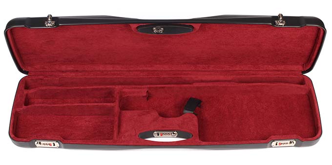 Negrini One Gun OU Sporter with Barrel Upright and Forend Off High Rib Black/Bordeaux Interior 1654LR/5267