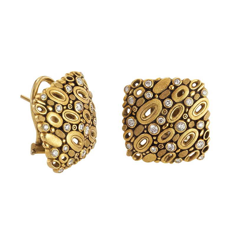 Alex Sepkus 18K and Diamond "Flying Ovals" Earrings