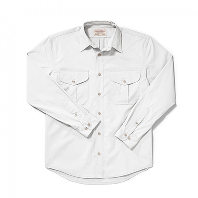 Filson Filson'S Feather Cloth Shirt White XXL FCO-004173 FIL-10761-White-XXL|FIL-10761-White-XXL