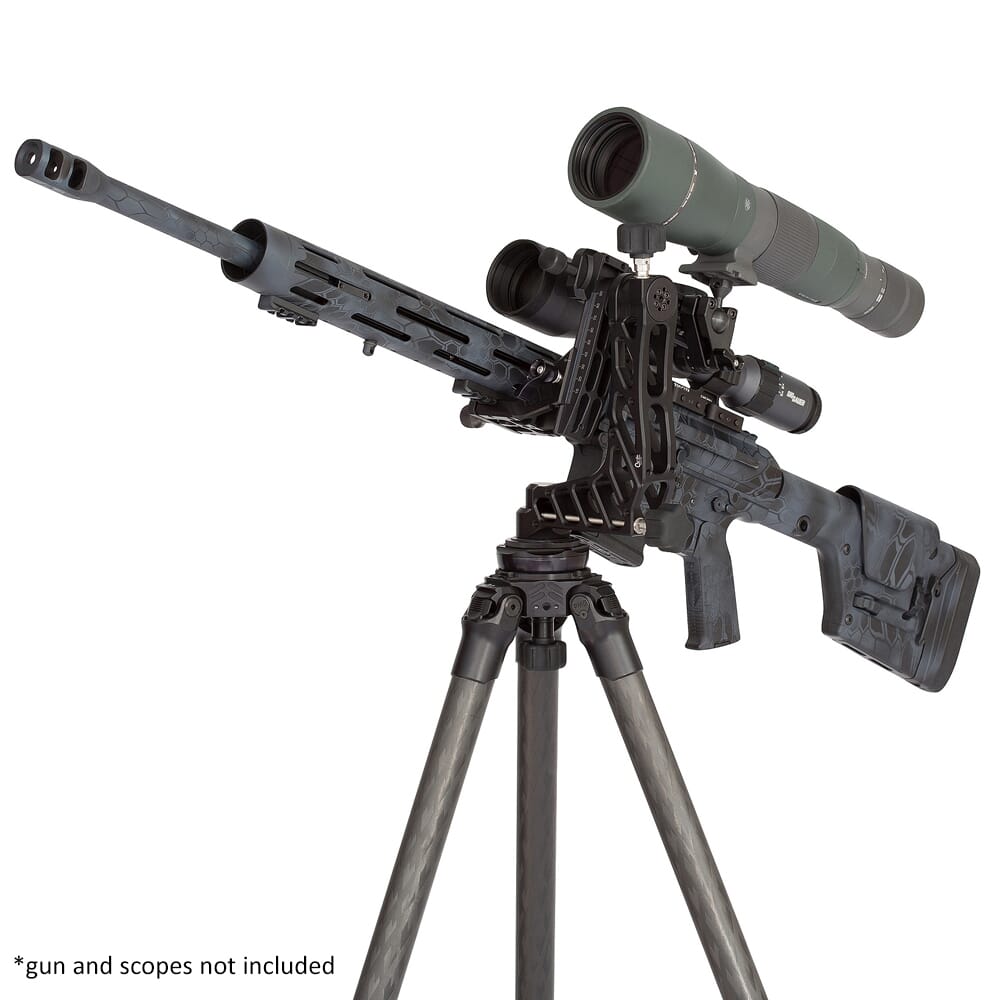 Crux Ordnance Adjustable Rifle Support/Rest and 34mm Tripod Kit w/Leveling Base & Scope Mount PMG-K03