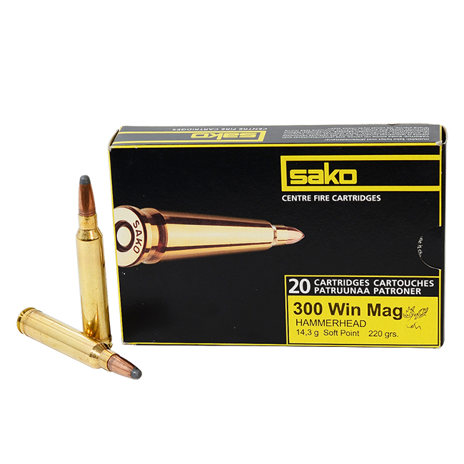 Sako 300 WIn Mag 220 gr HAMMERHEAD Rifle Ammunition- 20 per box PC33028A