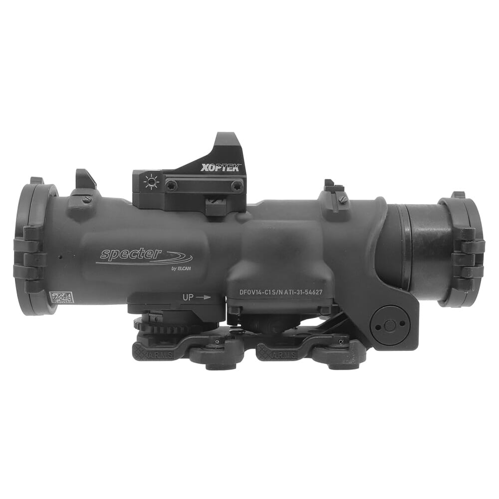Elcan SpecterDR 1-4x 5.56mm Riflescope w/Flip Covers, ARD & 4MOA XOPTEK DFOV14-C1-X4